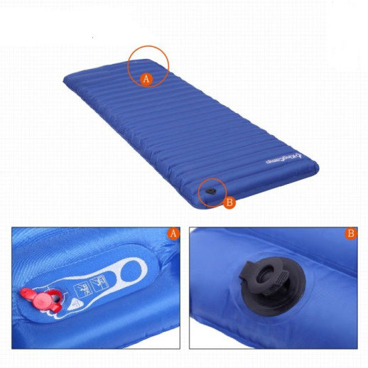 Надувний килимок KingCamp PUMP AIRBED SINGLE (KM3588) BLUE