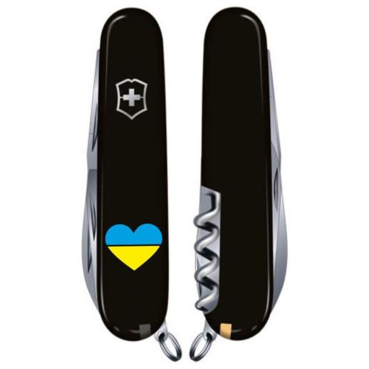 SPARTAN UKRAINE 91мм /12функ /черн /штоп /серце синьо-жовте