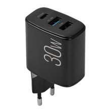 Мережевий зарядний пристрій Brevia ePower PD20W+QC18W+12W