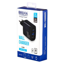 Мережевий зарядний пристрій Brevia ePower PD20W+QC18W+12W