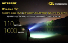 Ліхтар налобний Nitecore HC65
