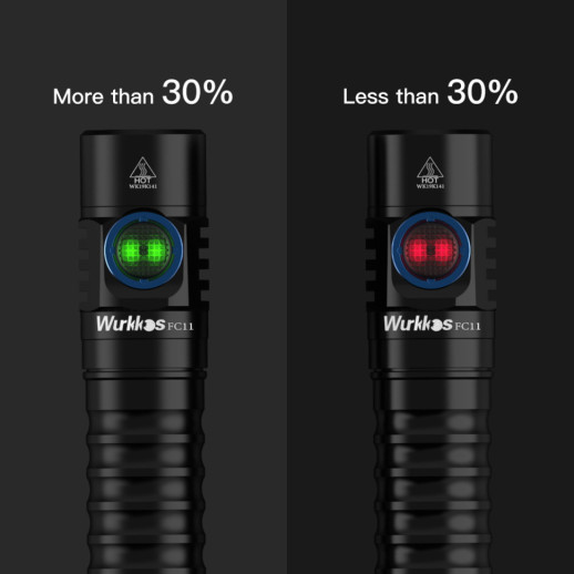 Ліхтар Wurkkos FC11 USB-C Rechargeable 18650 LED LH351D 90 CRI, чорний (відновлений/ ремонт зʼєднання плати)