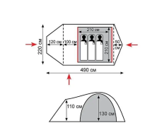 Намет Tramp Cave v2 TRT-021, зелений