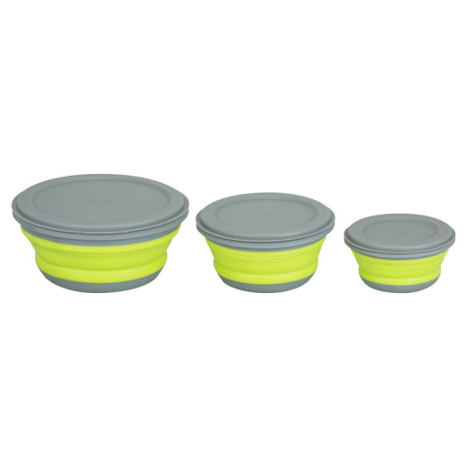 Набір складних мисок Summit Pop Bowl Set Lime /Grey 3 шт.