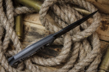 Ніж Kizlyar Supreme Echo чорний, сталь D2, рукоять G10