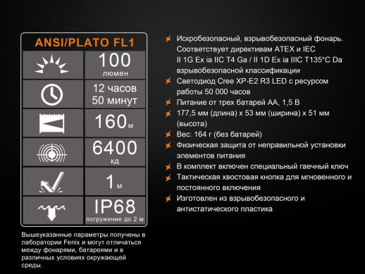 Ліхтар Fenix SE10 Cree XP-E2 (R3) відсутній шестигранник