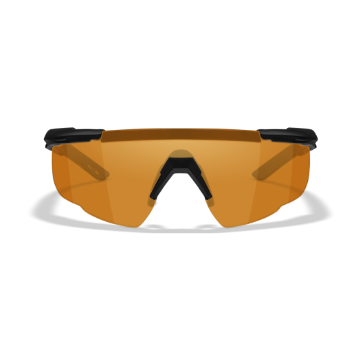 Захисні балістичні окуляри Wiley X SABER ADV Сірі/Прозорі/Помаранчеві лінзи / Матова чорна оправа