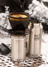 Термофляга Klean Kanteen Wide Vacuum Cafe Cap матова нержавіюча сталь 473 мл