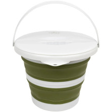 Відро Tribe Water Bucket Lid 5 л силіконове з кришкою T-FJ-0049, olive