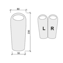Спальний мішок Terra Incognita Siesta 400 Long l Помаранчевий-Сірий