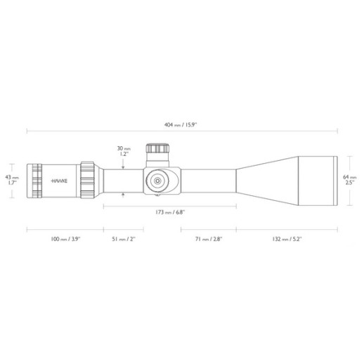 Приціл оптичний Hawke Sidewinder 6 - 24X56 SF (SR PRO IR)
