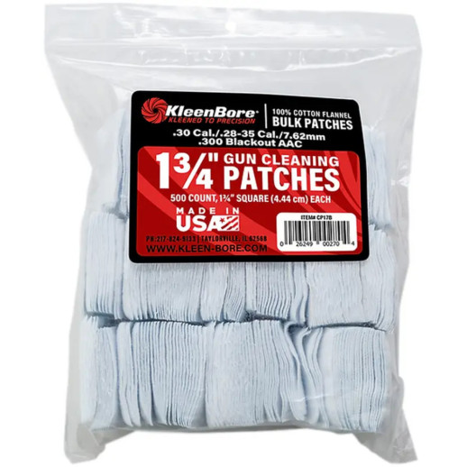 Патч для чищення KleenBore кал. 28-.35. Бавовна. 500 шт