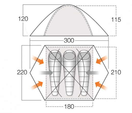 Намет Vango Kruger 300 Moroccan Blue