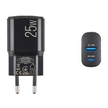 Мережевий зарядний пристрій Brevia ePower PD25W USB-C+USB-A
