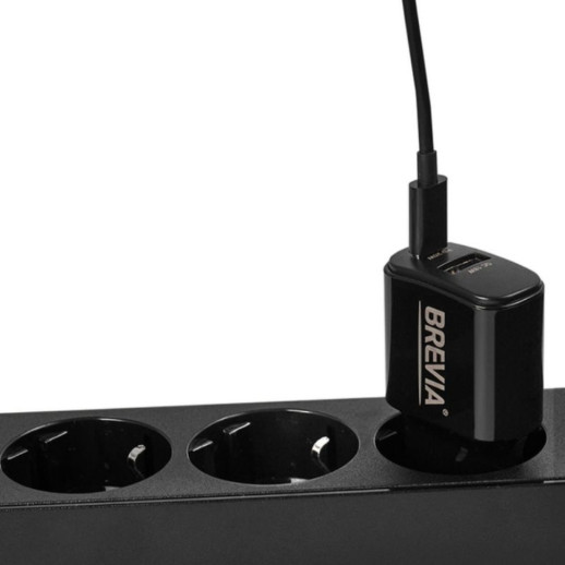 Мережевий зарядний пристрій Brevia ePower PD25W USB-C+USB-A
