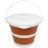 Ведро Tribe Water Bucket Lid 5 л силиконовое с крышкой T-FJ-0049, terracota
