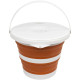 Відро Tribe Water Bucket Lid 5 л силіконове з кришкою T-FJ-0049, terracota