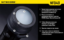 Дифузор фільтр Nitecore NFR40 (40mm) червоний