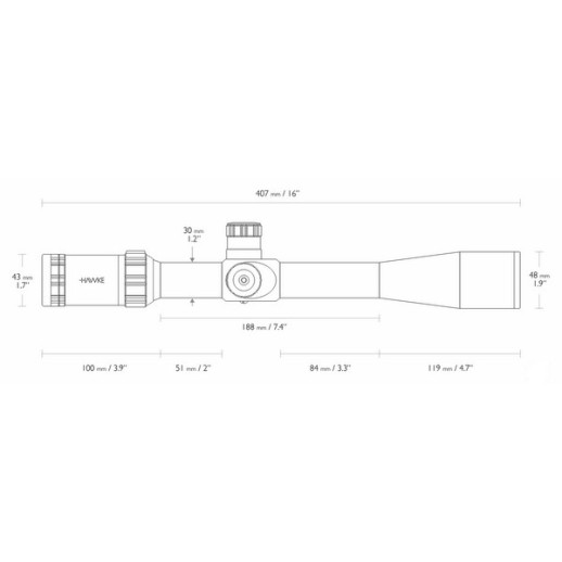 Приціл оптичний Hawke Sidewinder 8.5 - 25X42 SF (20x 1/2 Mil Dot IR)