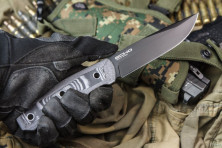 Ніж Kizlyar Supreme Echo чорний, сталь AUS8, рукоять G10