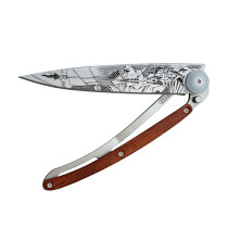 Ніж deejo Tattoo Wood 37 г, рожеве дерево, 