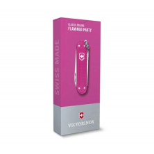 Классический нож-брелок Swiss Army Knife, Classic SD Alox Colors, 58 mm, Flamingo Party, Gift Box