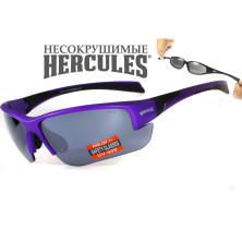 Окуляри Global Vision Hercules-7 Purple (silver mirror) дзеркальні чорні у фіолетовій оправі