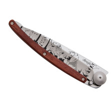 Ніж deejo Tattoo Wood 37 г, рожеве дерево, 