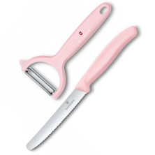 Набір кухонний Victorinox SwissClassic Paring Set (ніж, овощечистка Tomato and Kiwi) рожевий