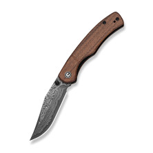 Ніж складаний кишеньковий Civivi Clingman (7.6 см) Damascus / Guibourtia Wood дерево