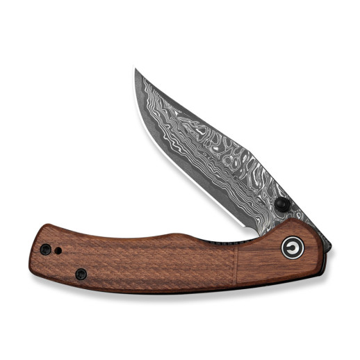 Ніж складаний кишеньковий Civivi Clingman (7.6 см) Damascus / Guibourtia Wood дерево
