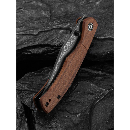 Ніж складаний кишеньковий Civivi Clingman (7.6 см) Damascus / Guibourtia Wood дерево