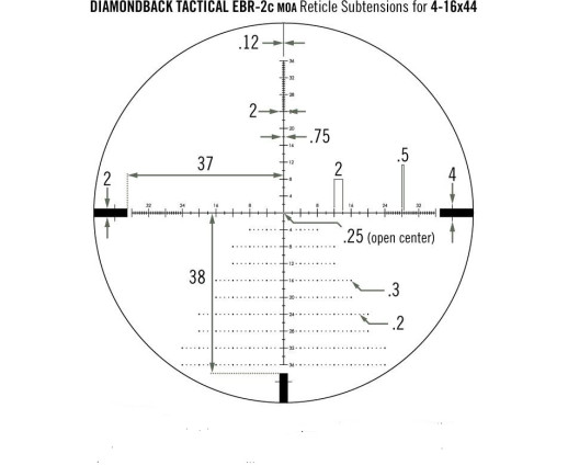 Приціл оптичний Vortex Diamondback Tactical FFP 4 - 16X44 EBR-2C MOA (DBK-10026)