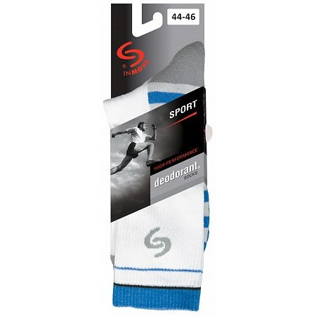 Термошкарпетки InMove Sport Deodorant сірий з червоним