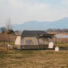 Намет шестимісний Naturehike Cape 8.4 CNK2450WS050 з швидким розкриттям, сіро-коричневий