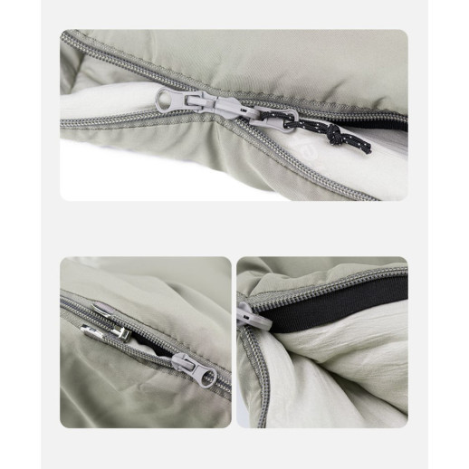 Спальник з капюшоном Naturehike M180 NH20MSD02, правий, сірий (6975641886600)