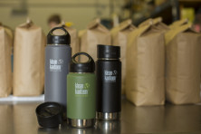 Термофляга Клин Kanteen широка вакууму кафе ковпачок сланцевий чорний матовий 592 мл