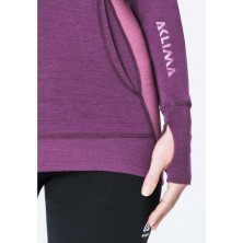 Худі жіноче Aclima WarmWool Hood Sweater Woman Grape Wine /Damson