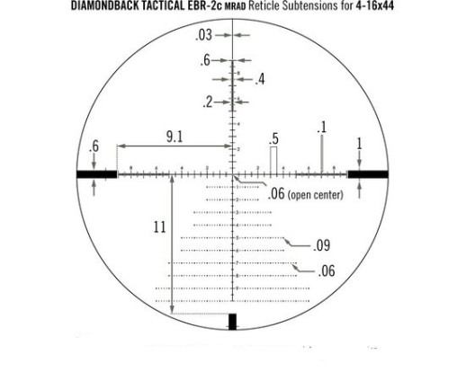 Приціл оптичний Vortex Diamondback Tactical FFP 4-16x44 EBR-2C MRAD (DBK-10027)