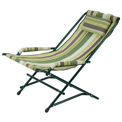 Складне крісло Vitan Качалка d20 мм (текстилен зелена смуга)