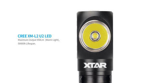 Ліхтар налобний Xtar WARBOY H3 WW, 950 лм, CREE XM-L2 U2 LED