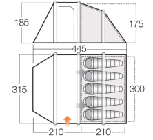 Намет Vango Skye II Air 500 Herbal