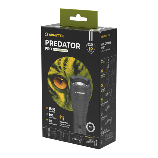 Ліхтар Armytek Predator Pro Magnet USB White V. 3.5