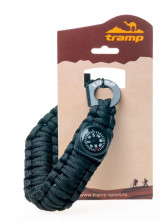 Браслет виживальника Tramp (кресало /кресало, 2м паракорда) чорний