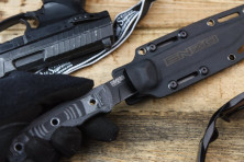 Ніж Kizlyar Supreme Enzo чорний, сталь AUS8, рукоять G10