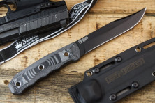 Ніж Kizlyar Supreme Enzo чорний, сталь AUS8, рукоять G10