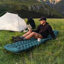 Матрац надувний одинарний Naturehike CNK2550WS019, 65 мм, із мішком для надування, синій