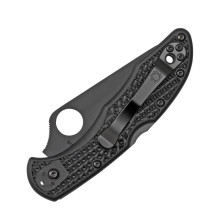 Ніж Spyderco Delica 4 Black Blade, полусеррейтор C11PSBBK