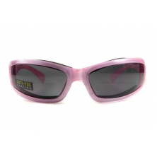 Окуляри Global Vision Fight Back - 2 (gray) чорні в глянцевій рожевій оправі