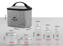 Набір для спецій Naturehike BBQ L NH19T002-p сірий